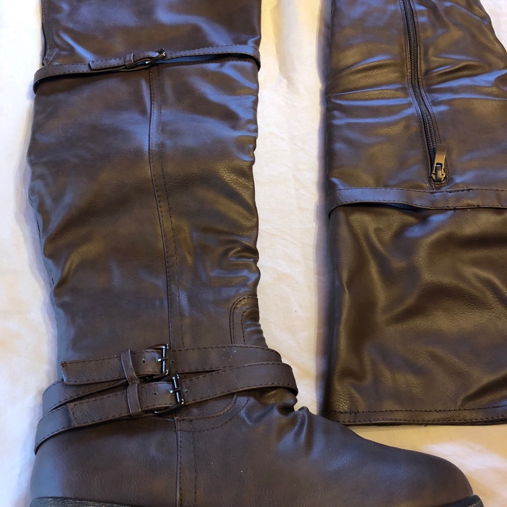 Never worn, Brown over the knee boots